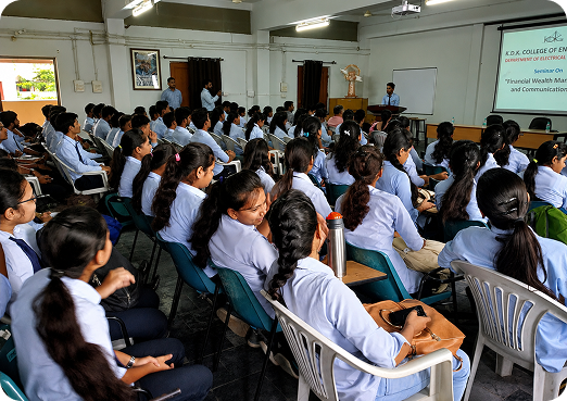 Students attending a financial literacy seminar